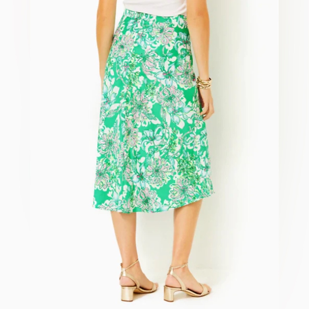 NWT Lilly Pulitzer Rennox Midi Skirt Spearmint Blossom Views Floral 12